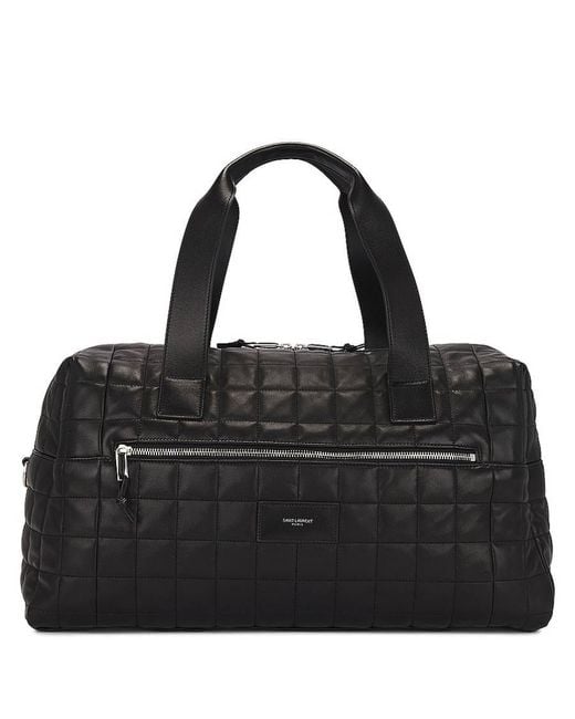 Saint Laurent Black Nuxx L Padded Leather Duffle Bag for men