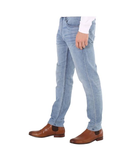 Calvin Klein Blue High Stretch Modern Taper Denim Jeans for men