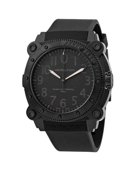 Hamilton Khaki Below Zero Auto Titanium Dial Watch in Black Lyst