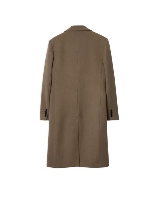 Burberry Brown Single Breasted Wool Coat, Brand Size 44 (Us for men