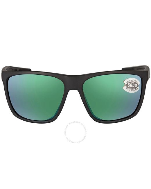 Costa Del Mar Cta Del Mar Ferg Xl Green Mirror Polarized Glass Sunglasses  901202 62 for men