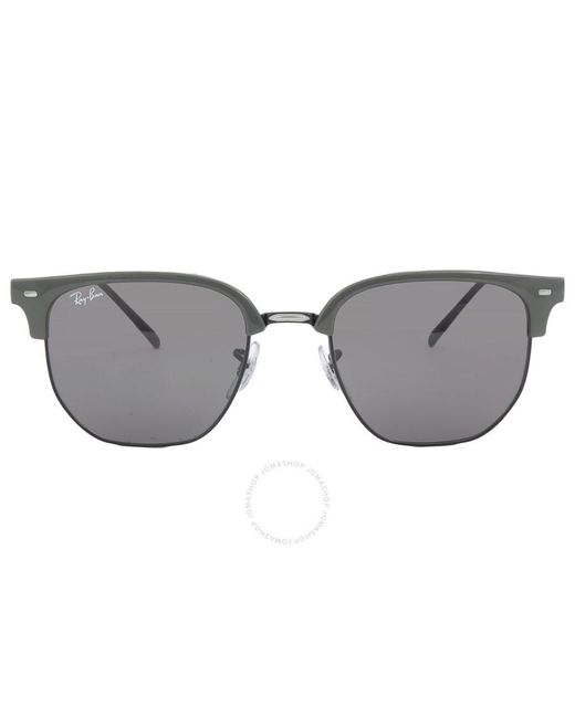 Ray-Ban Gray New Clubmaster Dark Irregular Sunglasses Rb4416 6653b1 51