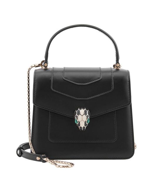 BVLGARI Black Serpenti Forever Top Handle Bag