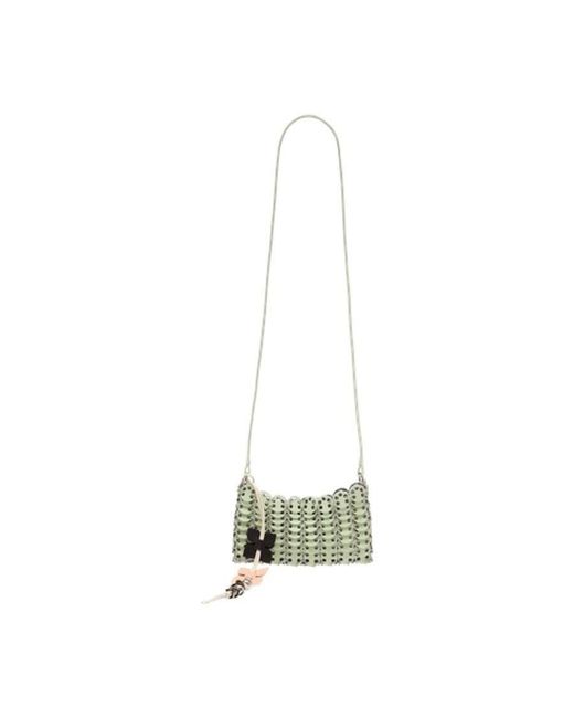 Rabanne Metallic Studded Calfskin Crossbody Bag