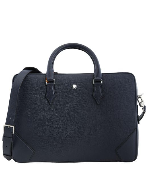 Montblanc Blue Medium Briefcase for men