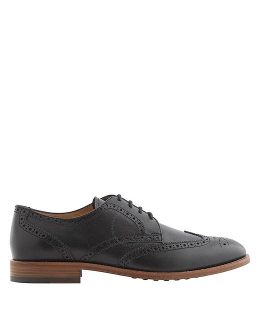 Tod's Black Wingtip Perforated Lace-ups Derby for men