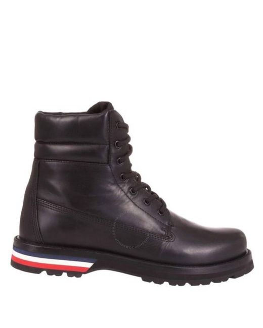 Moncler Brown Vancouver Leather Ankle Boots, Brand Size 40 Us for men