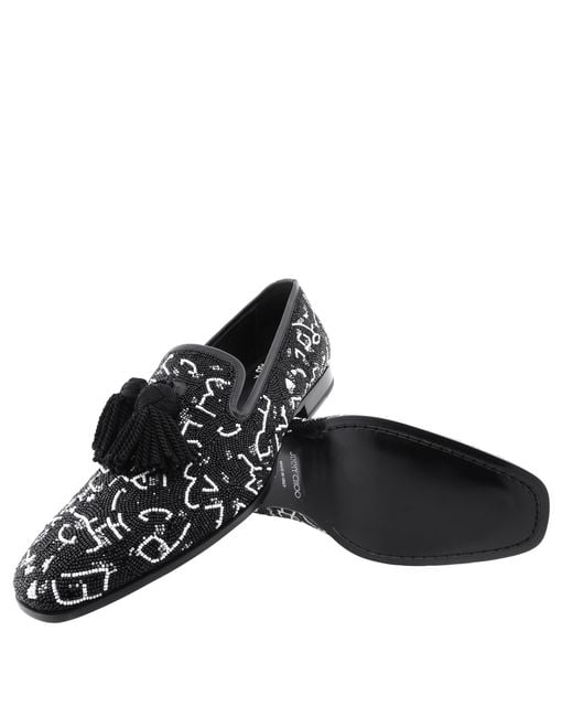 Jimmy Choo Black Foxley Caviar Bead Embroideryr Slippers, Brand Size 42 Us for men