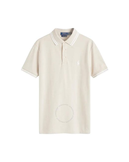 Polo Ralph Lauren Textured Mesh Polo Shirt in White for Men | Lyst