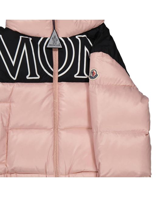 Moncler Pink Girls Gers Quilted Down Jacket