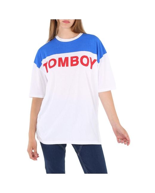 Filles A Papa Blue Jersey T-Shirt/ With Tomboy, Size 0