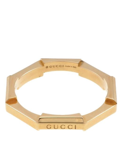 Gucci Metallic Link To Love Mirrored Ring