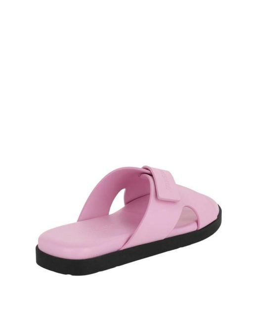 Ferragamo Pink Fidal Leather Slides