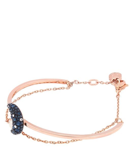 Swarovski Pink Sublima Moon Crystal Bangle Bracelet