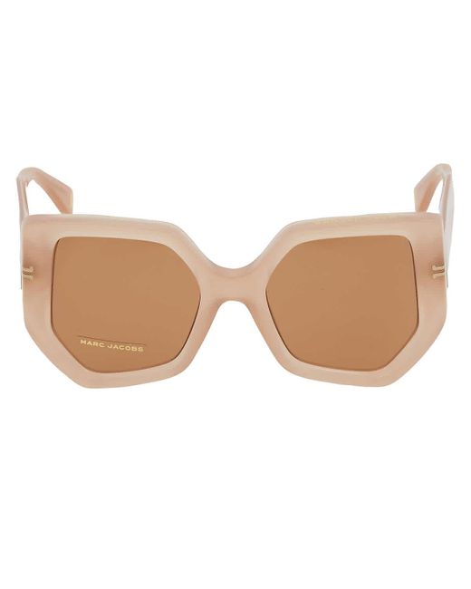 Marc Jacobs Pink Brown Geometric Sunglasses