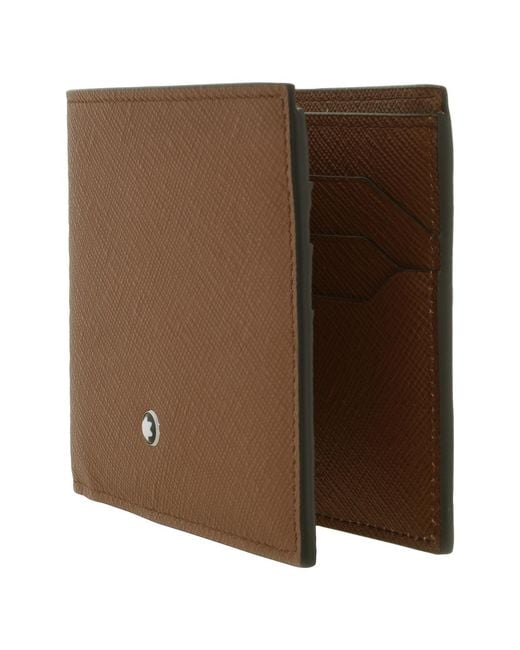 Montblanc Brown Sartorial 6Cc Leather Wallet for men