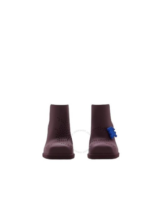 Burberry Purple Rubber Highland Mules, Brand Size 38 Us