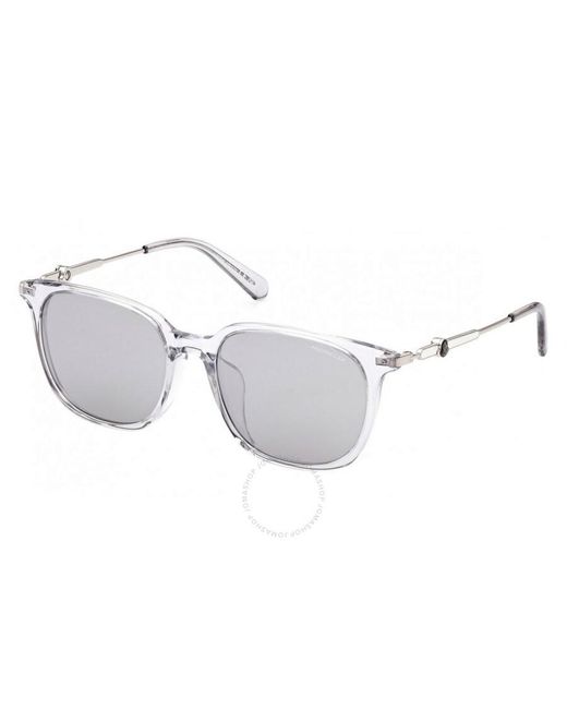 Moncler Metallic Smoke Mirror Square Sunglasses Ml0225-f 20c 55 for men