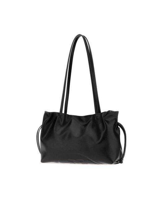 Tory Burch Black Synthetic Leather Small Ella Shoulder Bag Borse A Mano