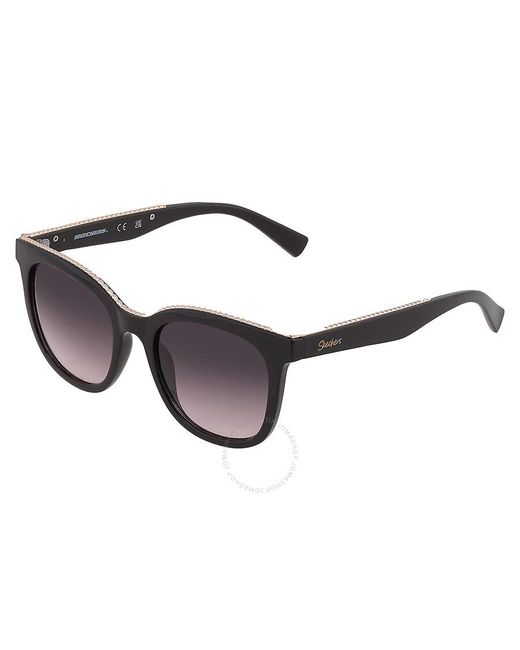 Skechers Black Smoke Gradient Geometric Sunglasses Se6231 01b 52