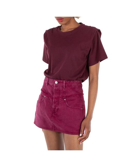Isabel Marant Purple Zelitos Cotton T-Shirt