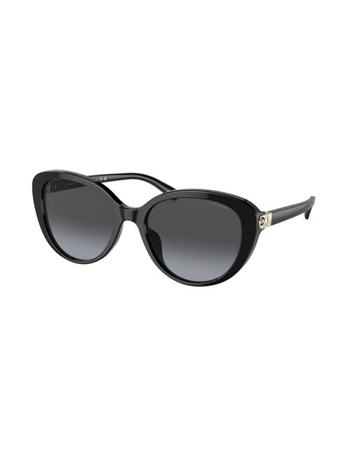 COACH Black Grey Gradient Cat Eye Sunglasses