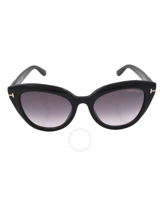 Tom Ford Brown Tori Grey Gradient Cat Eye Sunglasses