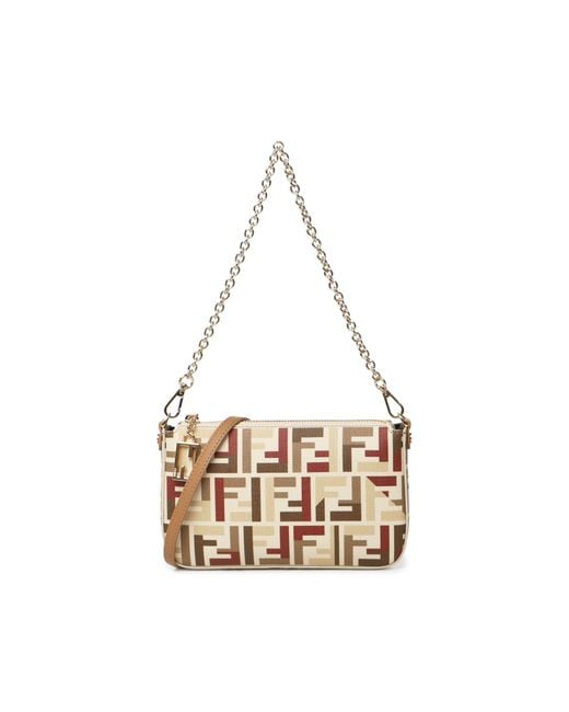 Fendi White Baguette Pouch for men