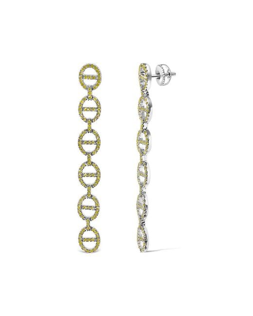 Haus of Brilliance Metallic Sterling 1.0 Cttw Diamond Linked Circle Drop Earrings for men