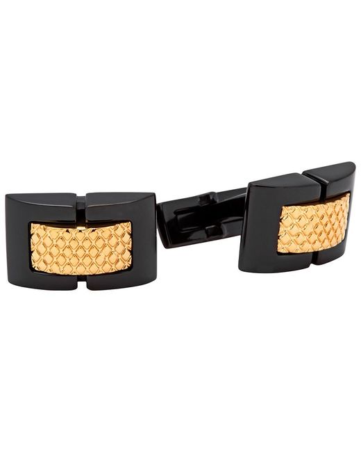Picasso and Co Black Stainless Steel Cufflinks for men