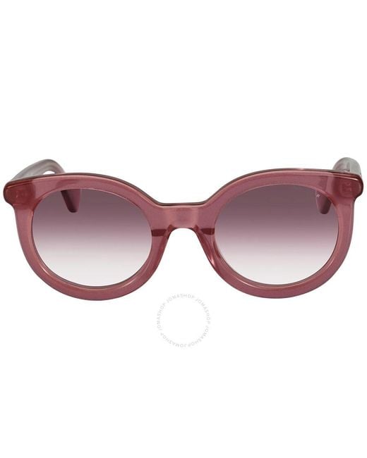 Moncler Multicolor Mirrored Purple Gradient Round Sunglasses Ml0015 75z 51 24 140