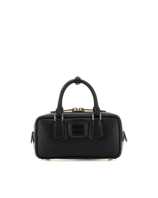 Miu Miu Black Arcadie Top Handle Bag