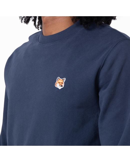 Maison Kitsuné Blue Fox Head Patch Sweatshirt for men