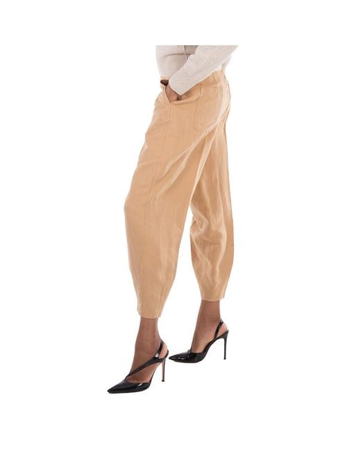 Polo Ralph Lauren Natural Silk Blend Tapered Pants