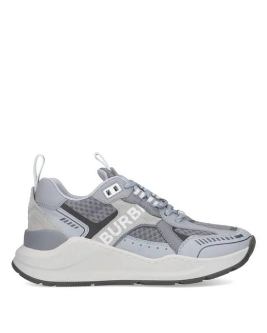 Burberry Gray Sean 4 Panelled Low-top Sneakers