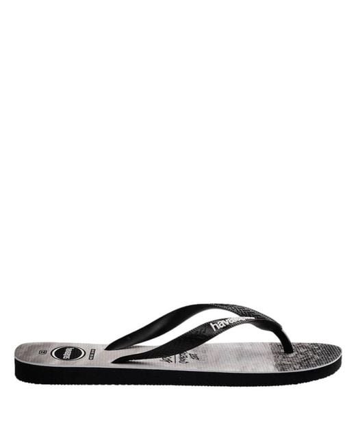 Havaianas Black Top Photoprint Thong Flip Flops for men