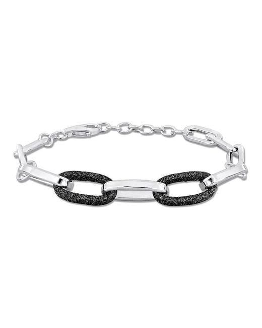 Amour Metallic Enamel Oval Link Bracelet