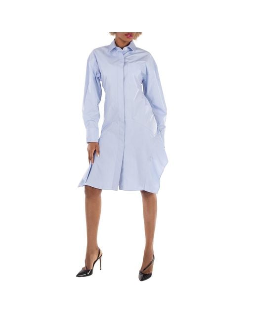 Stella McCartney Blue Banana-Sleeve Shirt Dress, Brand Size 40 (Us