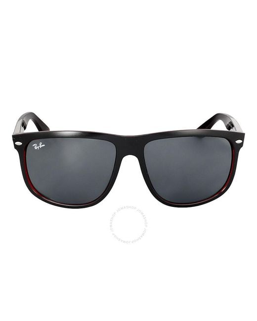 Ray-Ban Black Boyfriend Grey Classic Square Sunglasses Rb4147 617187 60 for men