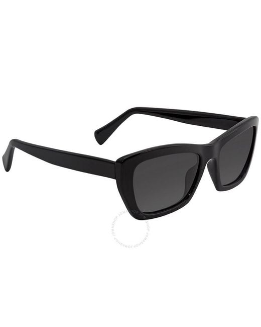 Ferragamo Black Grey Rectangular Sunglasses