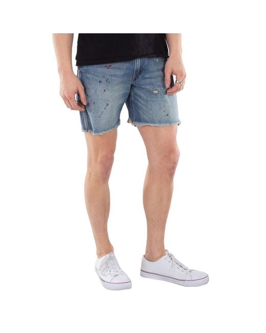 Polo Ralph Lauren Blue Dungaree-Fit Denim Shorts, Waist Size 30" for men