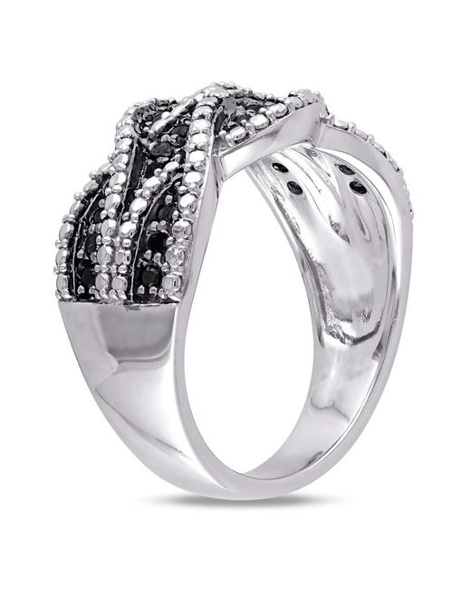 Amour Metallic 1/4 Ct Tw Diamond Double Twist Ring for men