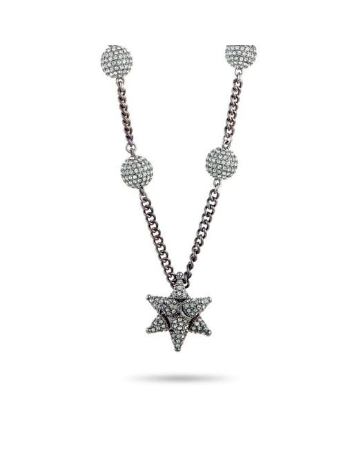 Swarovski Metallic As Kalix Crystal Ruthenium-Plated Pendant Necklace