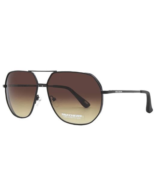 Skechers Gradient Brown Pilot Sunglasses Se6150 01f 61 for men