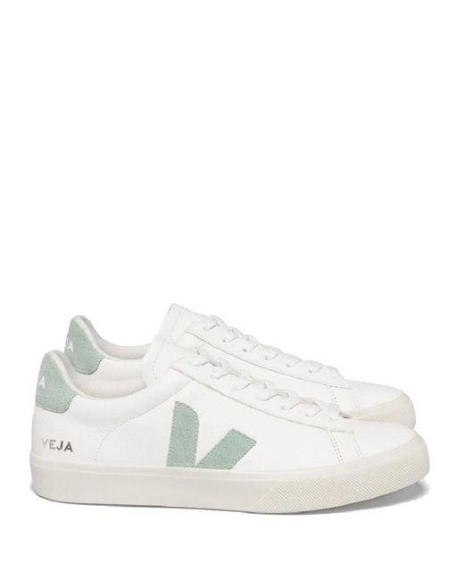 Veja White Campo Low-Top Leather Sneakers, Brand Size 35 Us