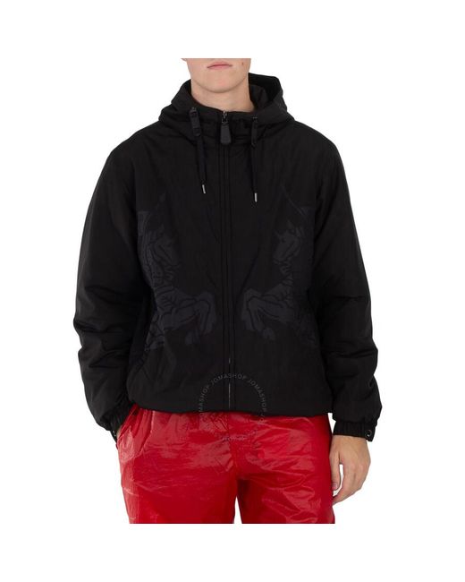 Burberry Equestrian Knight Design Printed Jacket in Black for Men Lyst UK