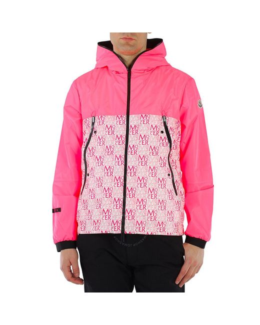 Moncler Pink Hiroyuki Hooded Windbreak Jacket for men