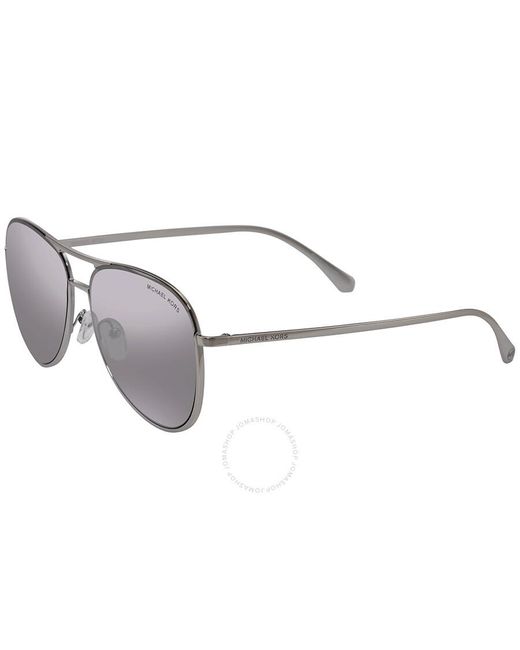 Michael Kors Gray Mirror Pilot Sunglasses Mk1089 12086g 59