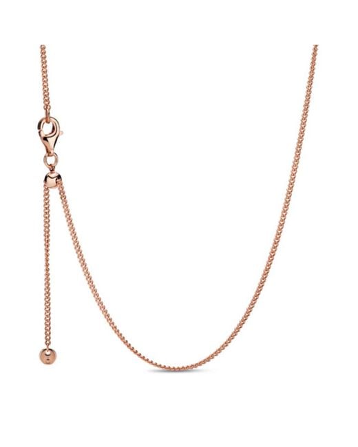 Pandora Metallic Ladies Curb Chain Necklace