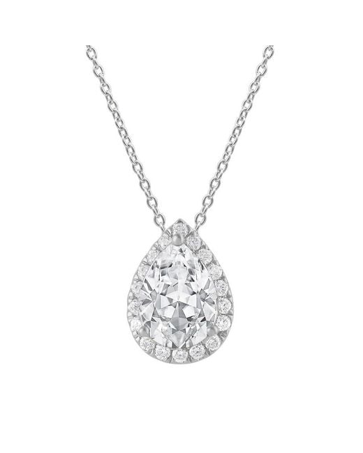 Brilliant Diamond White 14Kt 1.20 Carat Lab Grown Diamond Pendant Necklace For